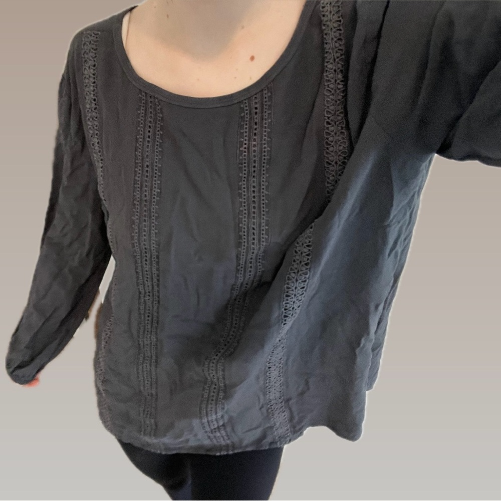 Loft Blue Long Sleeve Blouse
